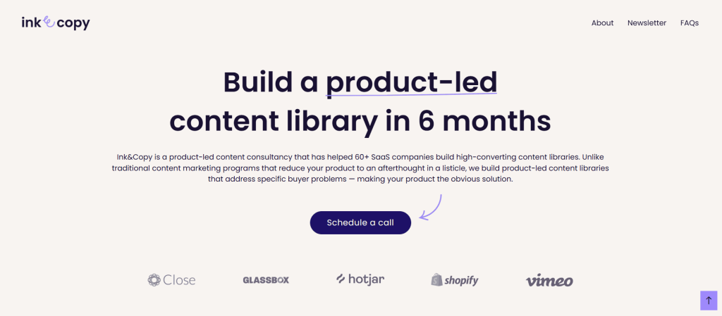 ink and copy homepage