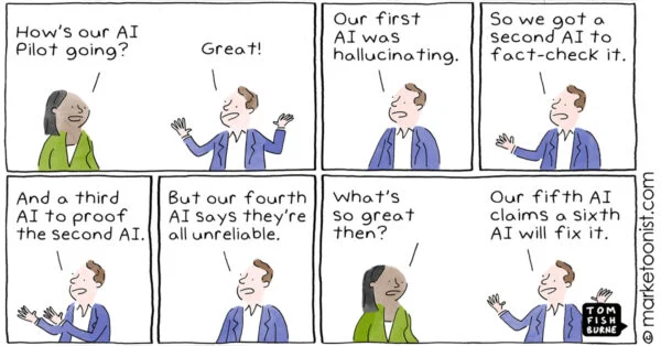 marketoonist cartoon on ai hallucination 