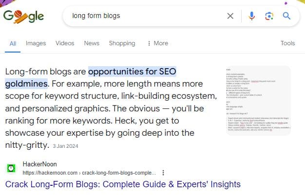long form blog search return masroor ahmads blog on google