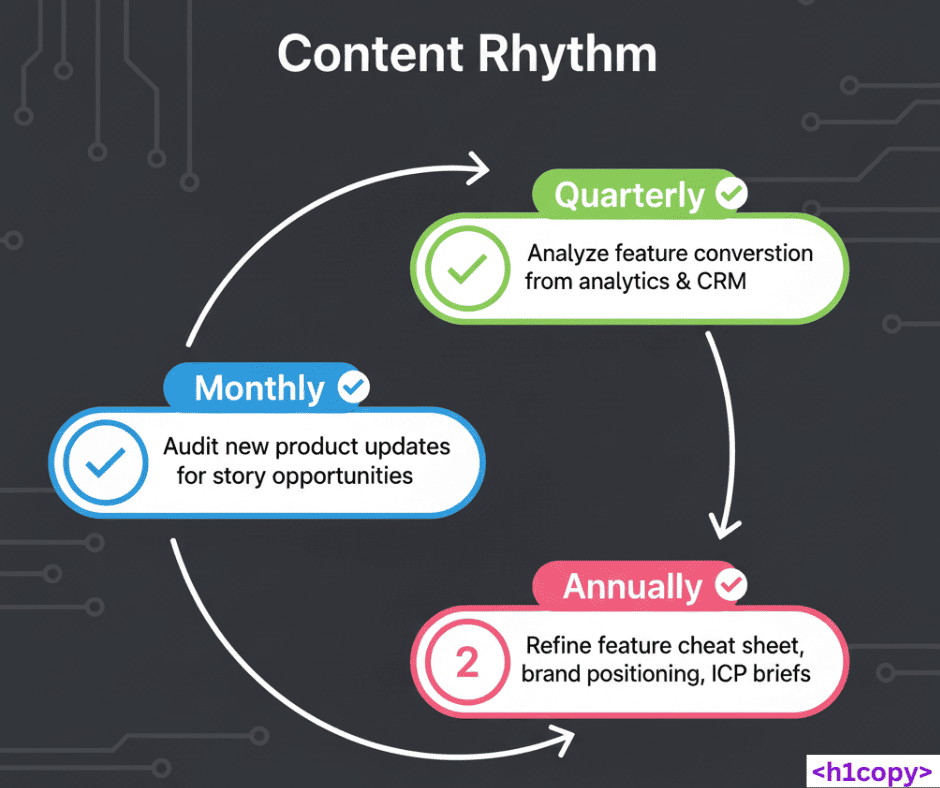 Treat product-led content as an iterative system for PLC
