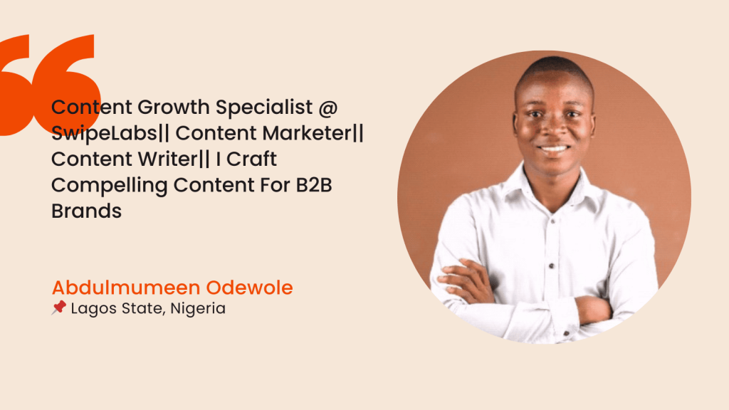 Abdulmumeen Odewole SME interview for h1copy agency 