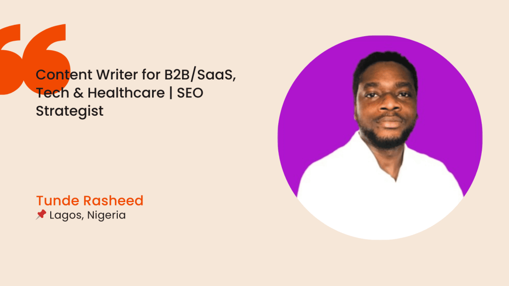 Tunde Rasheed SME interview for h1copy agency 