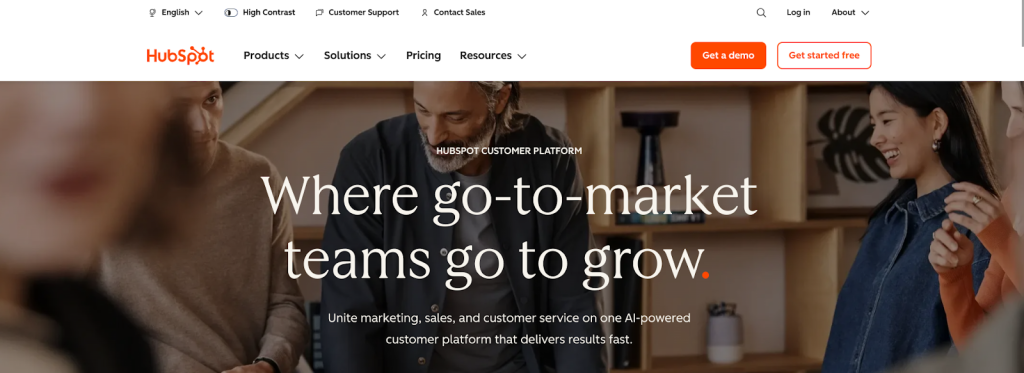 hubspot homepage